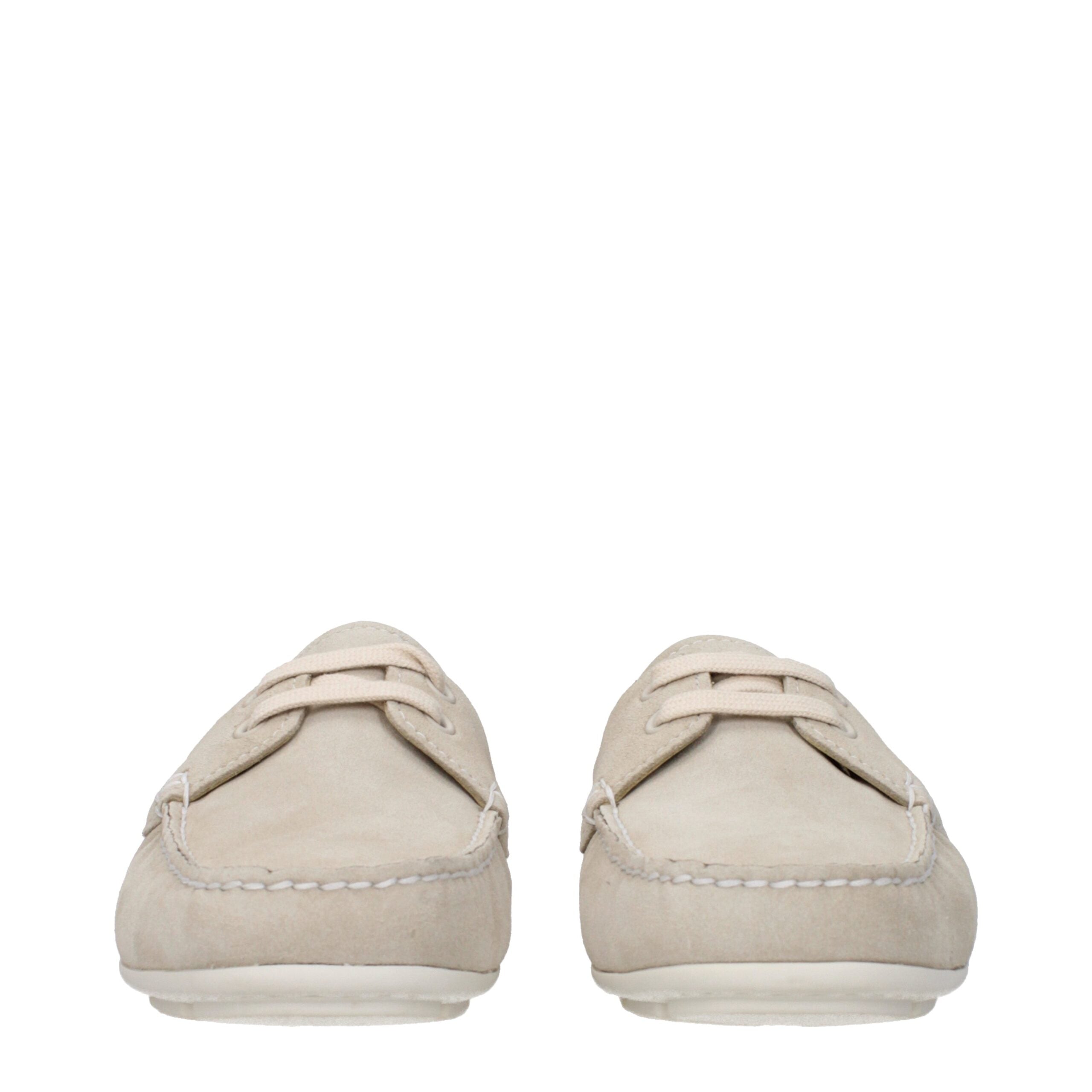 Slip-On Loafer aus grauem Leder