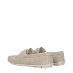 Slip-On Loafer aus grauem Leder