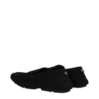 Black Leather Slip-On Loafers