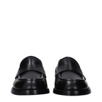 Black Leather Slip-On Loafers
