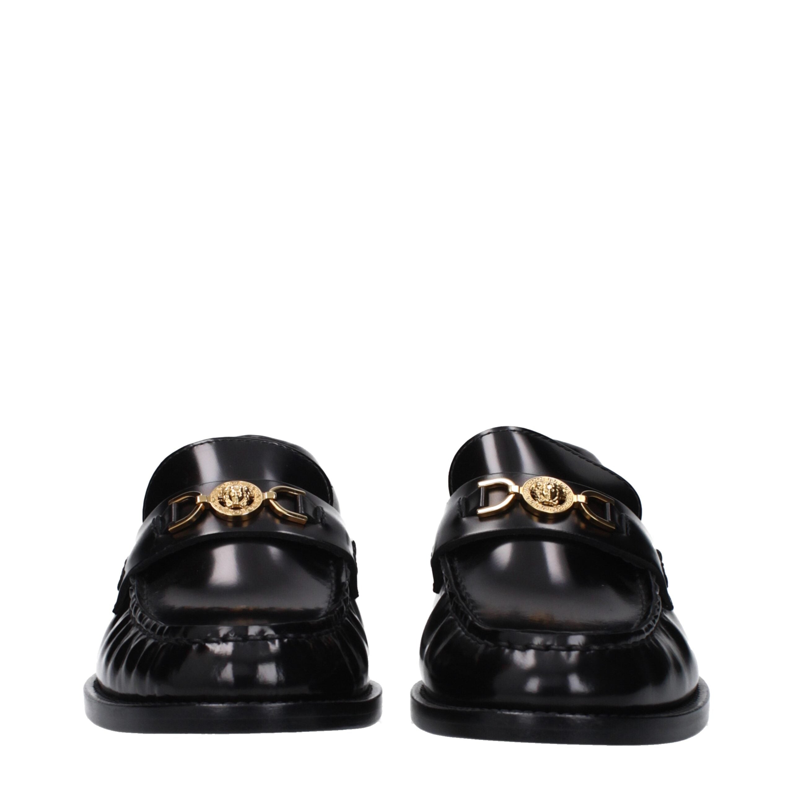 Mocassini slip-on in pelle nera