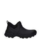 Black Cotton Ankle Boots