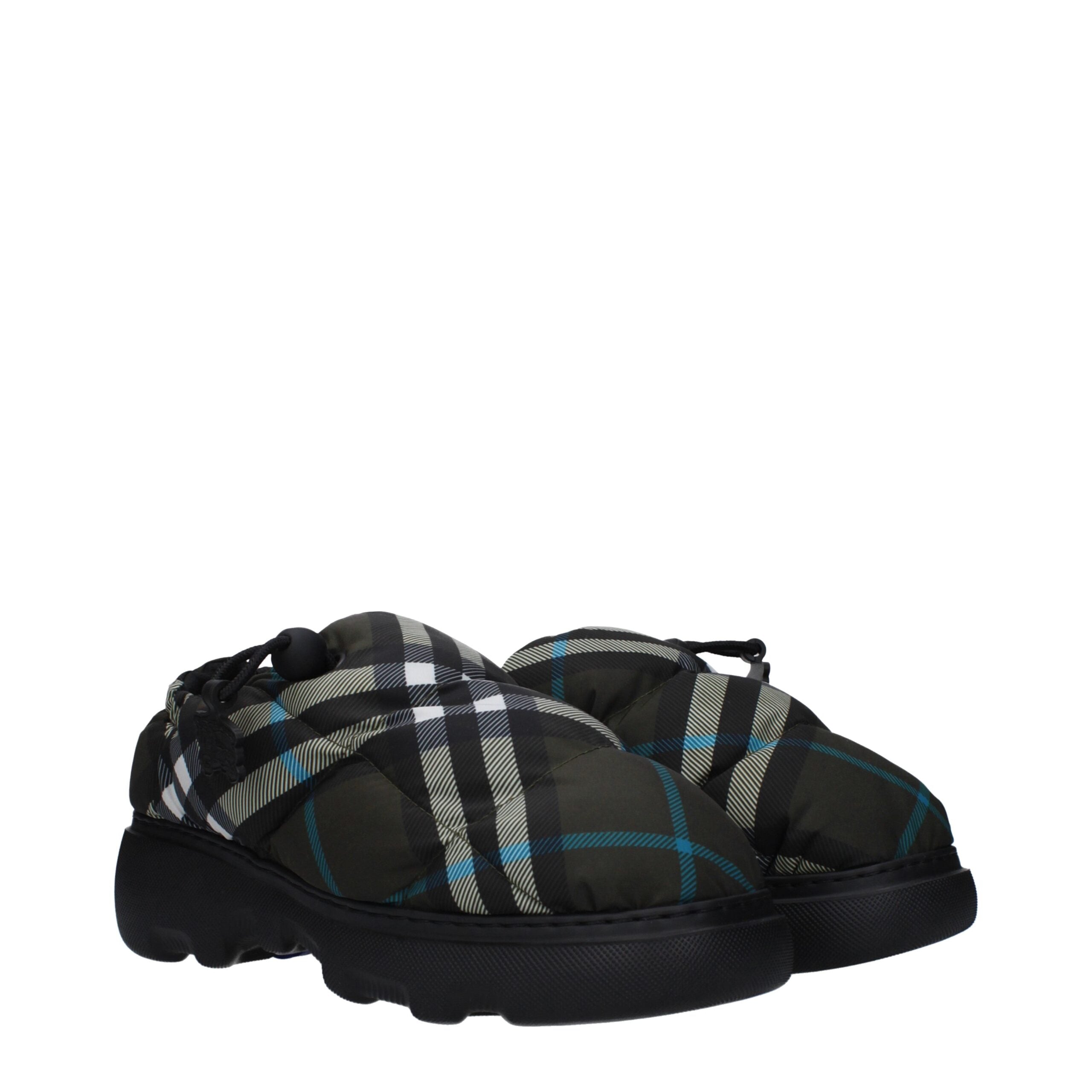 Grüne Slip-On Loafers aus Stoff