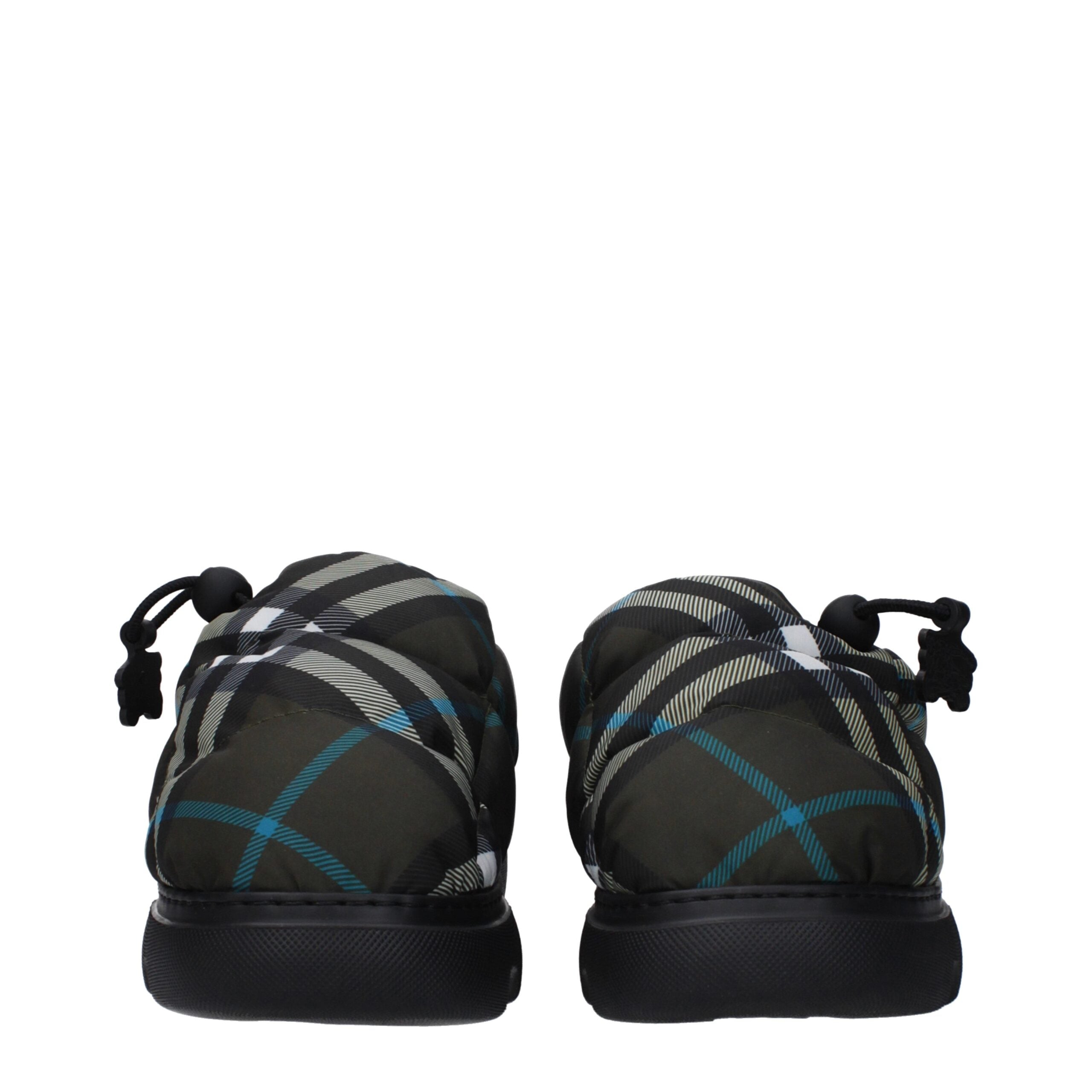 Grüne Slip-On Loafers aus Stoff