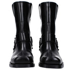 Black Leather Ankle Boots