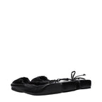 Black Leather Ballet Flats
