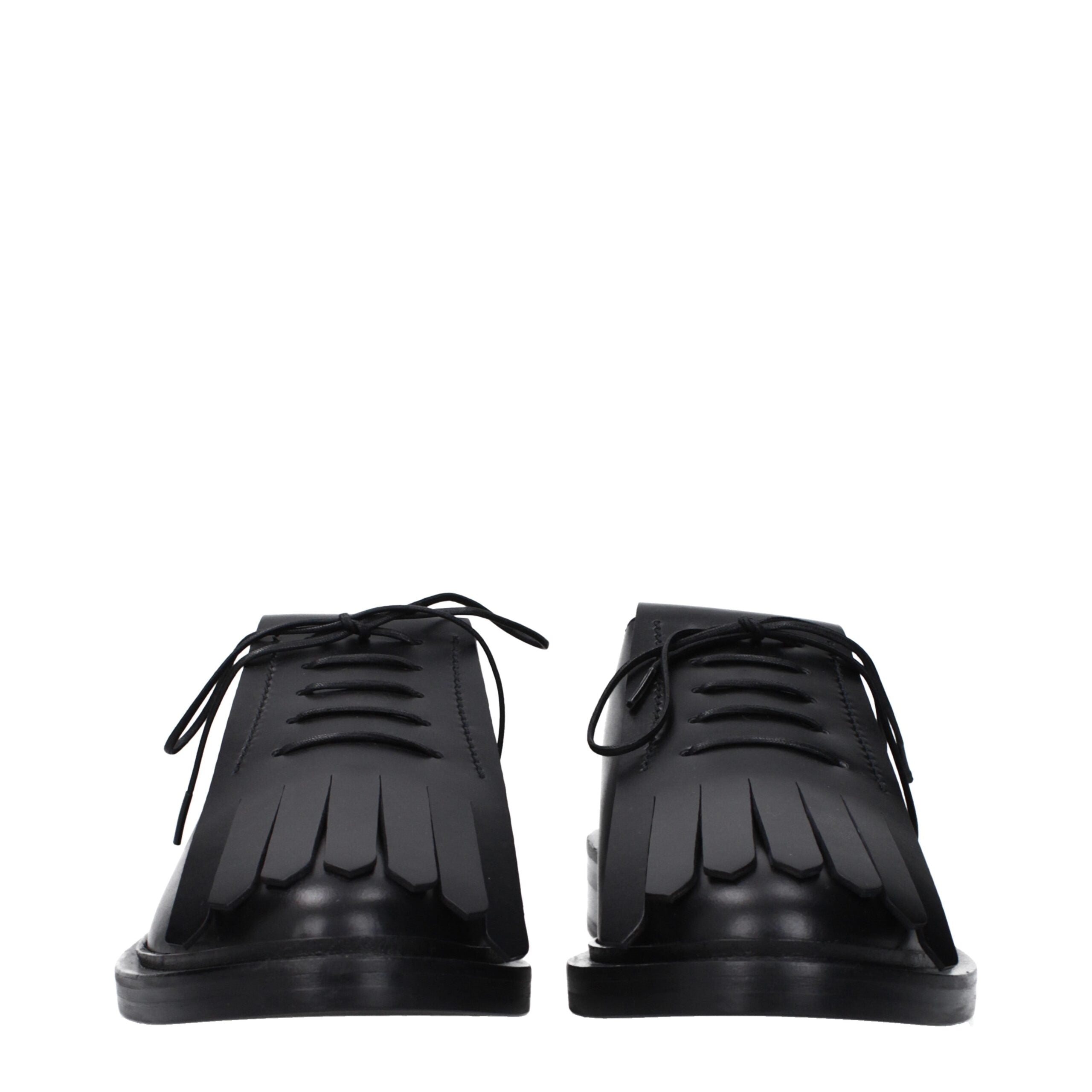 Black Leather Oxfords And Derbies