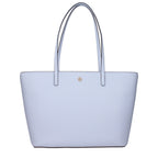 Hellblaue Leder-Schultertasche