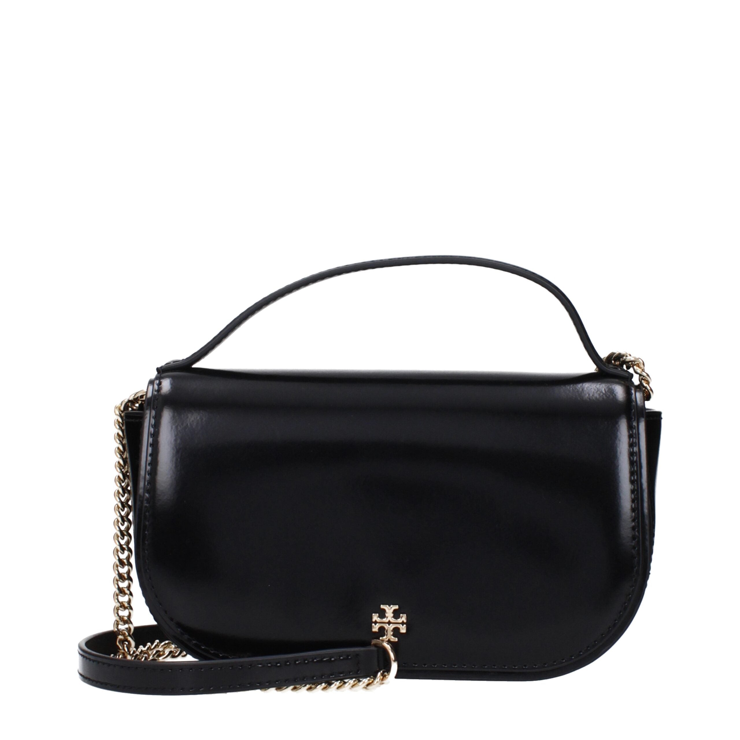 Borsa a mano in pelle nera