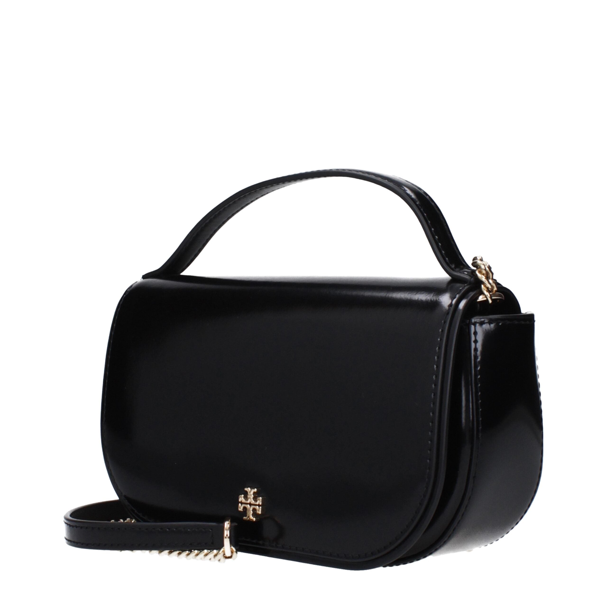 Borsa a mano in pelle nera
