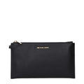Pochette in pelle nera
