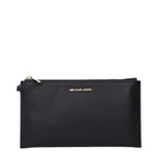 Pochette in pelle nera