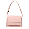 Pinke Lederschultertasche