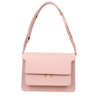 Pinke Lederschultertasche