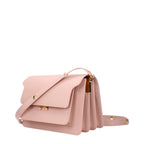 Pinke Lederschultertasche