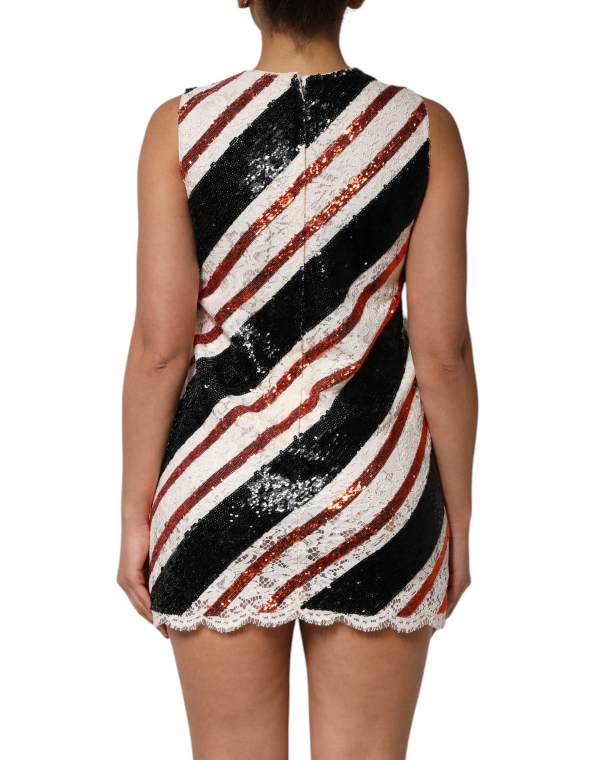 Mehrfarbiges Pailletten-Shiftkleid