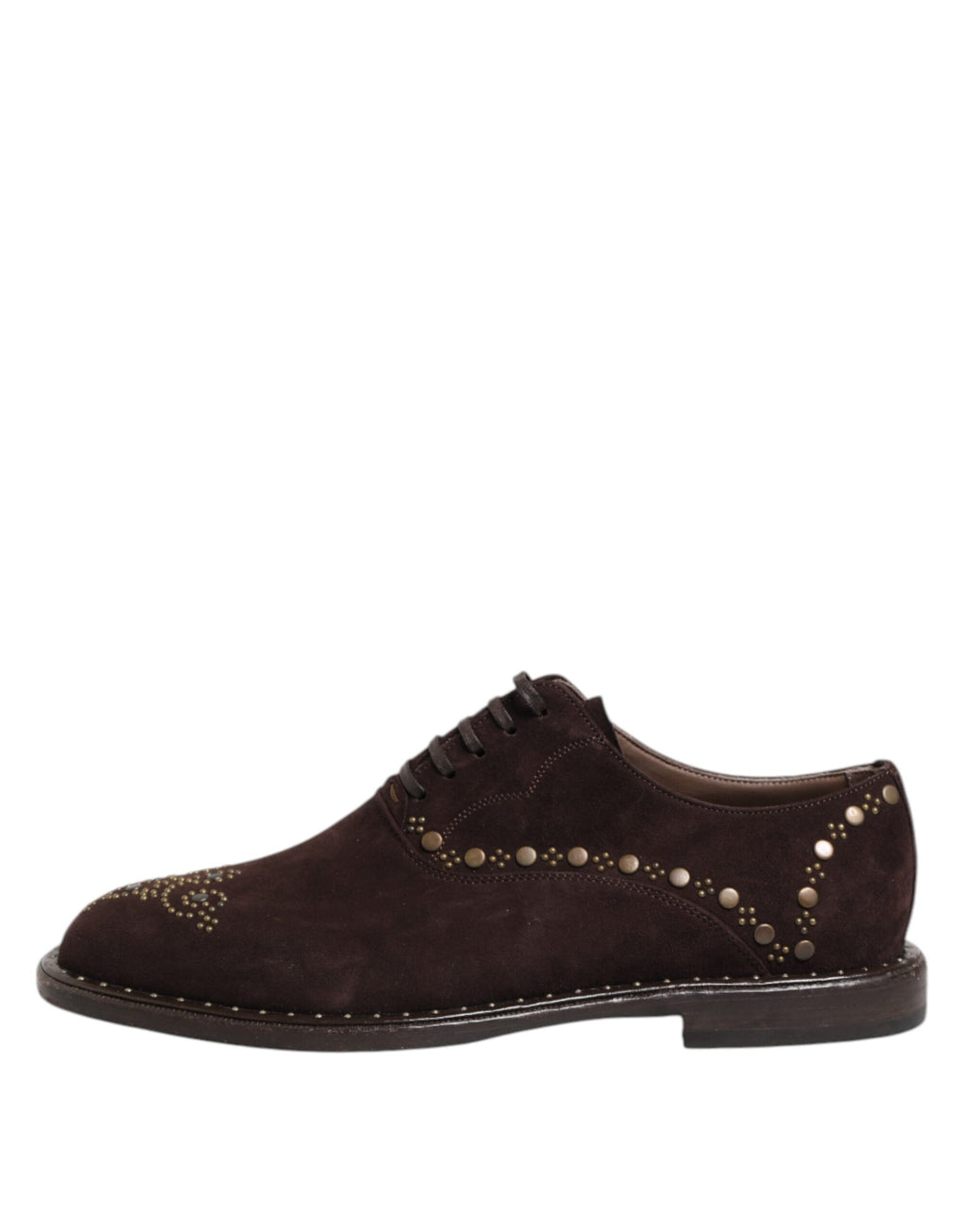 Braune Oxford-Schnürschuhe aus Samt