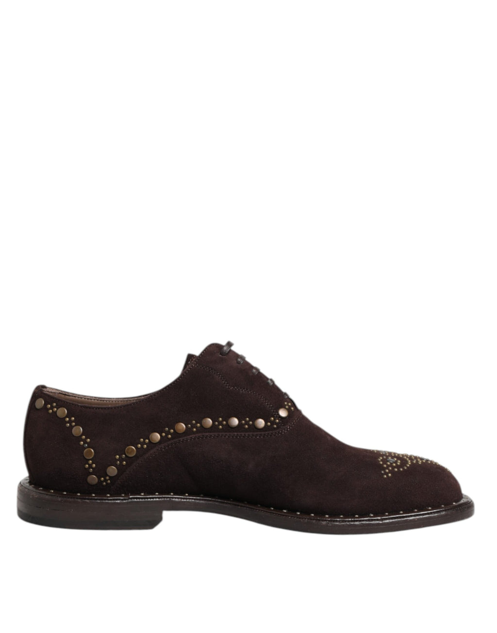 Braune Oxford-Schnürschuhe aus Samt