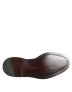 Braune Oxford-Schnürschuhe aus Samt