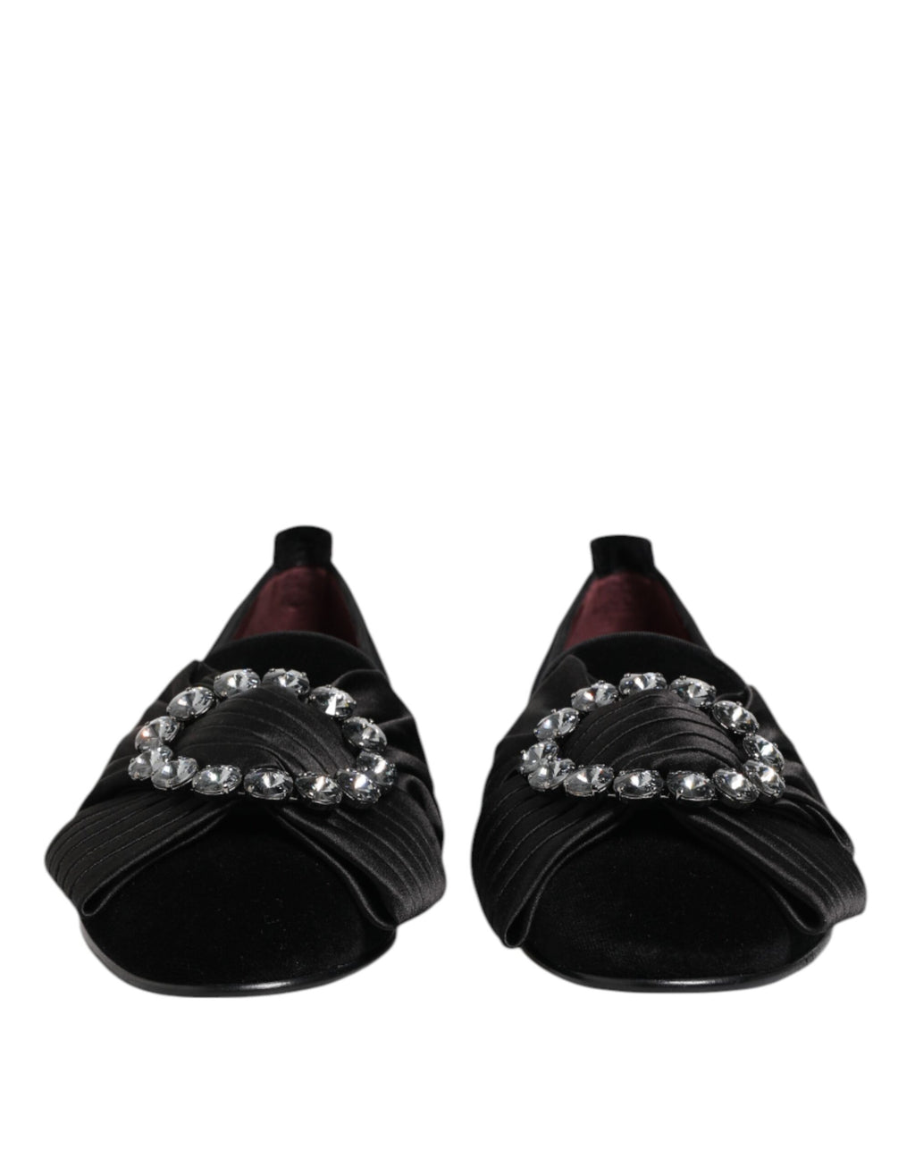 Black VATICANO Crystal Ribbon Slip On Schuhe