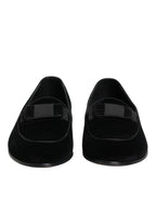 Schwarze Samt Loafer Formelle Herren Anzugschuhe