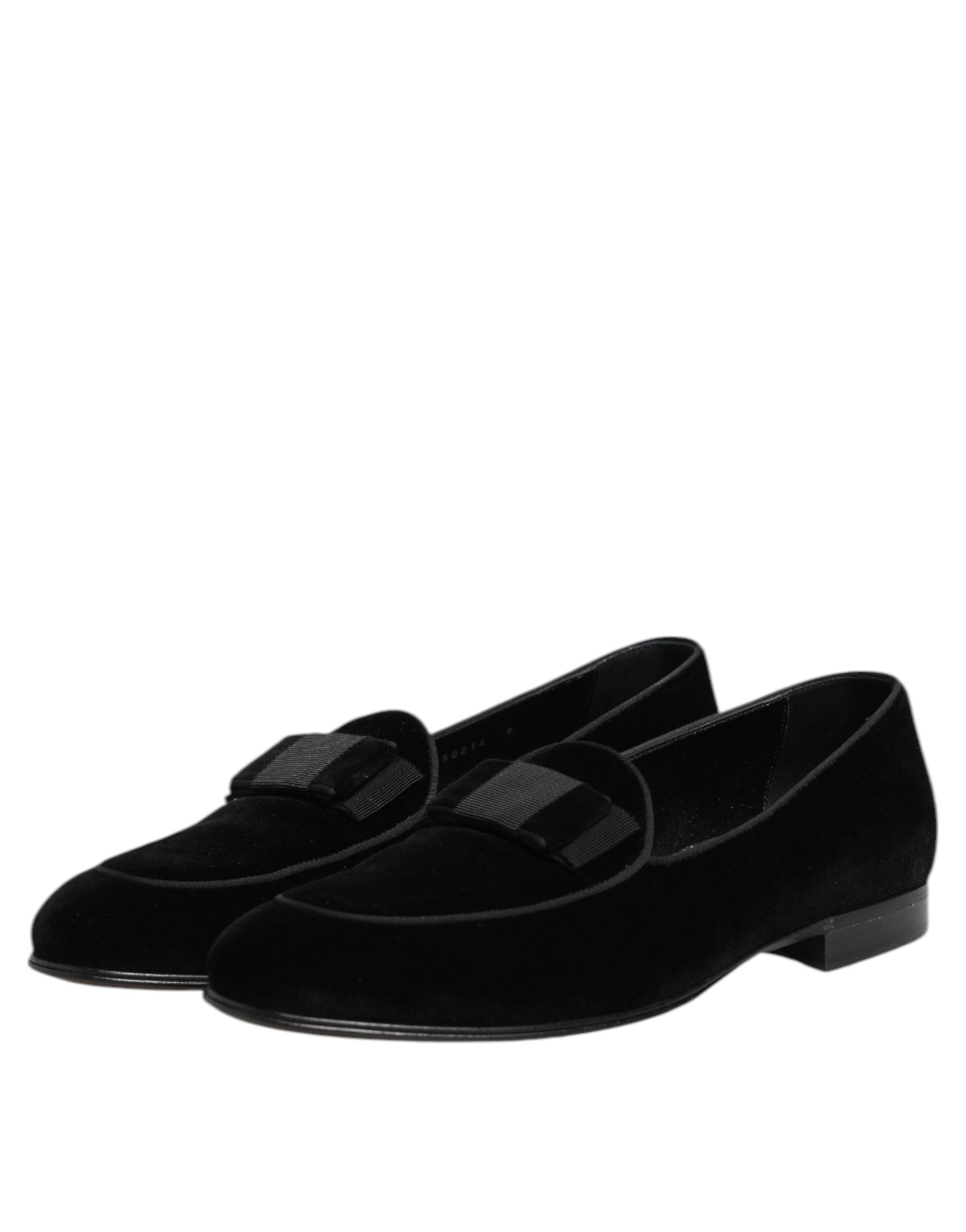Black Velvet Loafers Formal Men's Dress Shoes