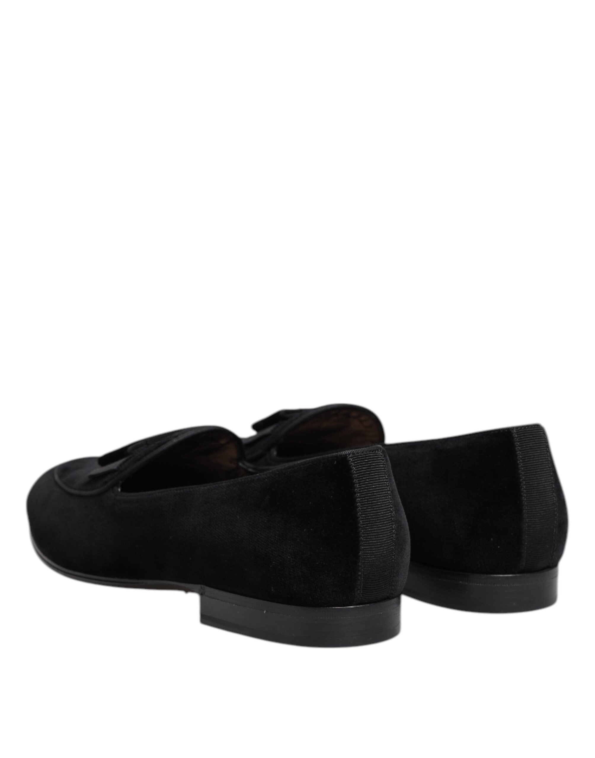 Black Velvet Loafers Formal Men's Dress Shoes
