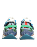 Mehrfarbige Leder-Low-Top-Sneakers