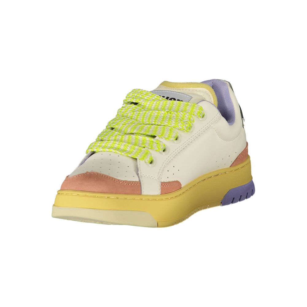 White Polyurethane Women's Sneaker