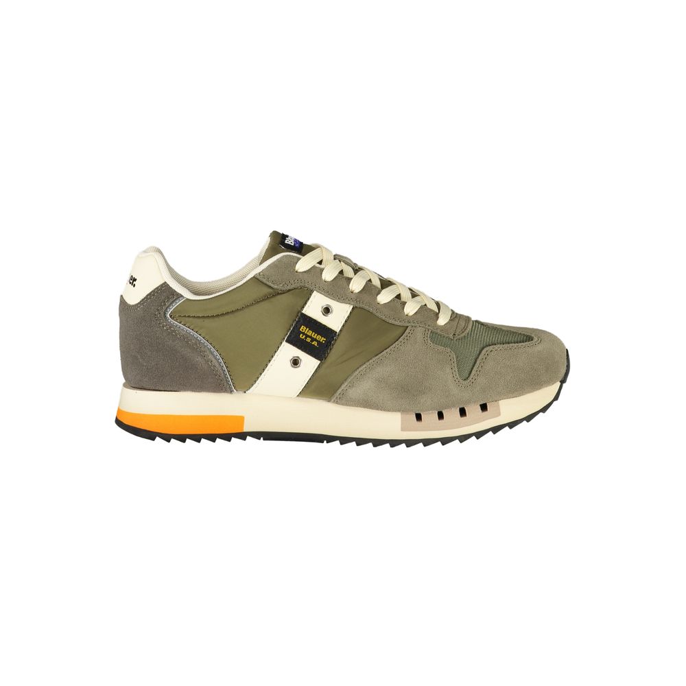 Grüne Herren-Sneaker aus Polyurethan