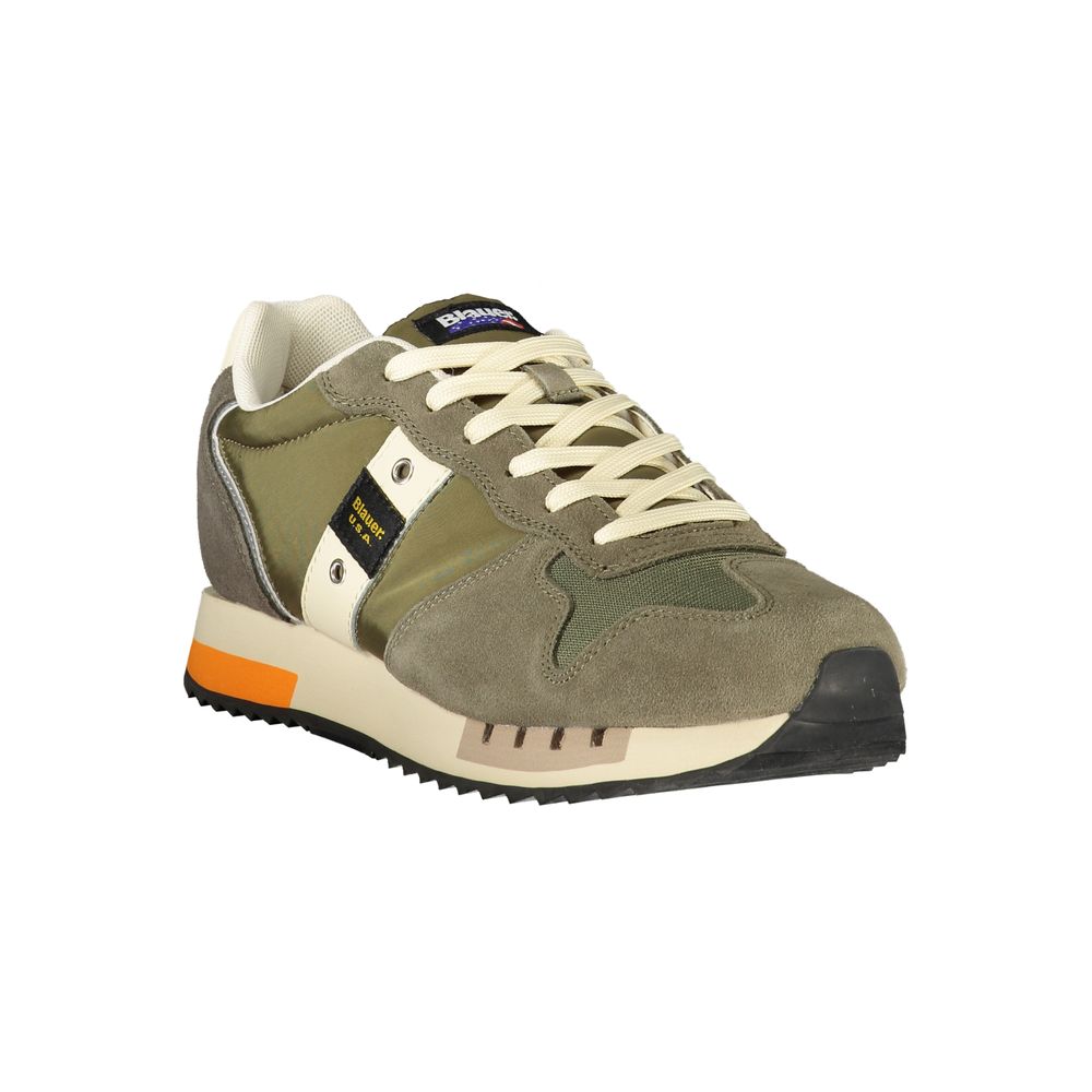 Grüne Herren-Sneaker aus Polyurethan
