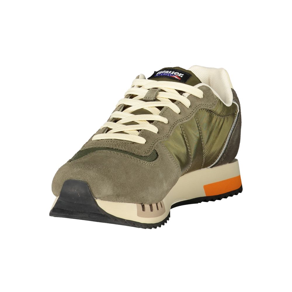 Grüne Herren-Sneaker aus Polyurethan