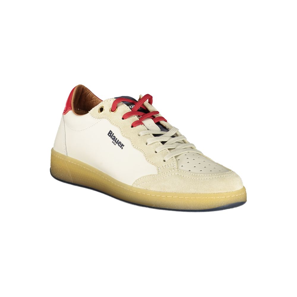 White Polyurethane Men's Sneaker