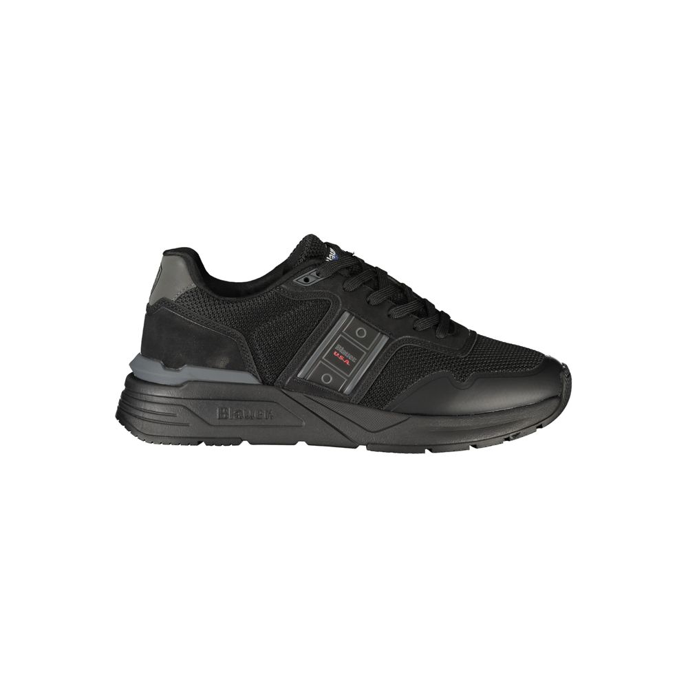 Schwarzer Polyester Herren Sneaker