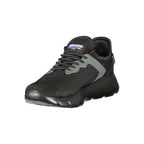 Black Polyester Men Sneaker