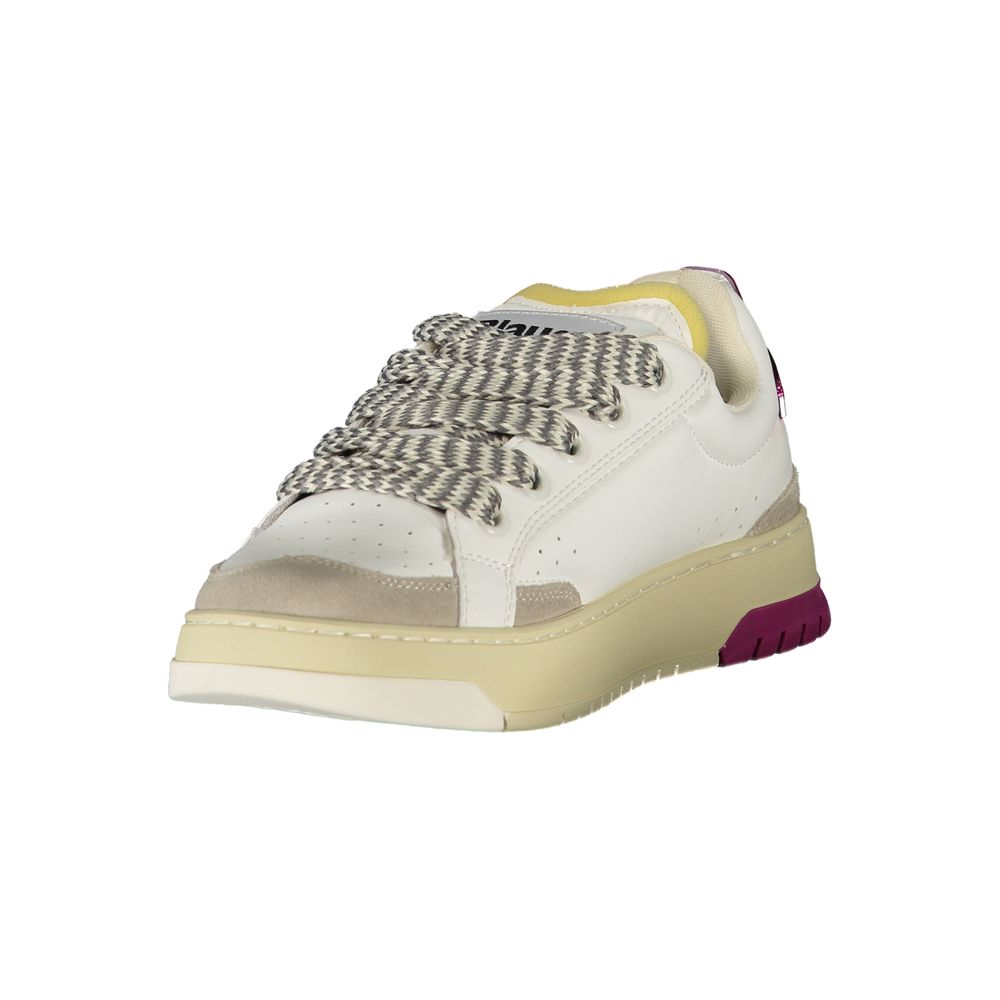 White Polyurethane Women's Sneaker