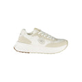White Polyurethane Women Sneaker