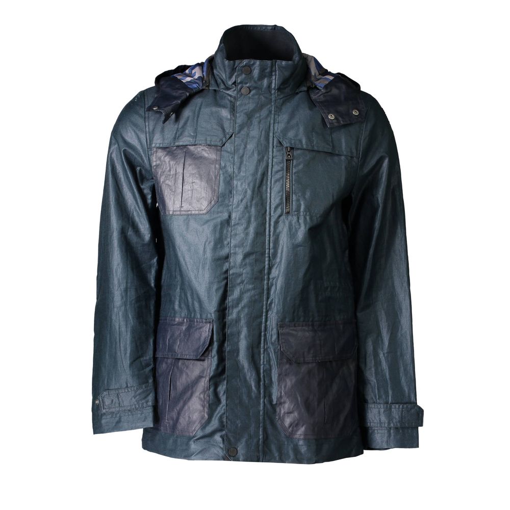 Grüne Polyester-Herrenjacke