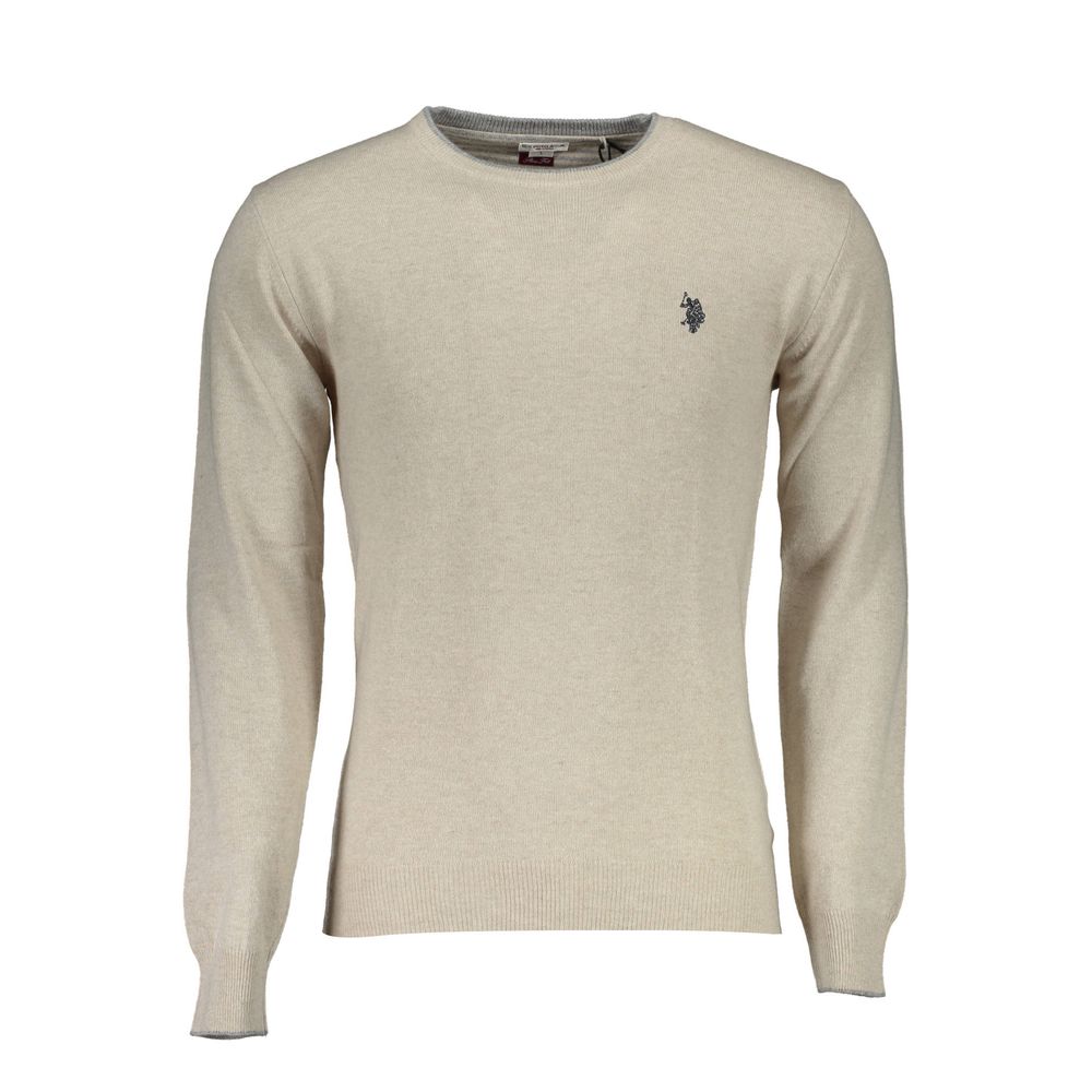 Maglione da uomo in lana beige
