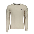 Maglione da uomo in lana beige