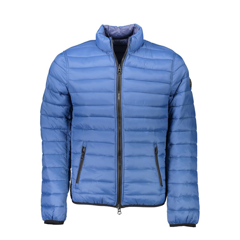 Blaue Herrenjacke aus Nylon