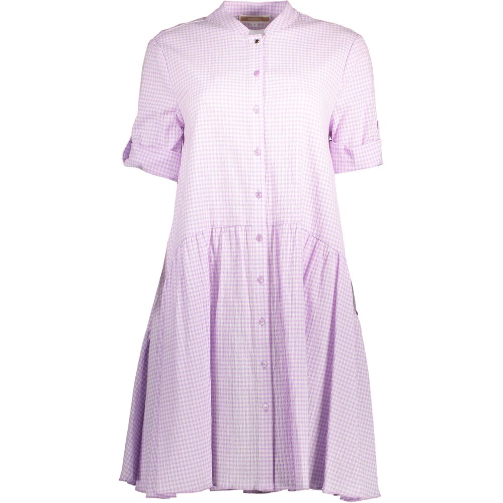 Rosa Baumwollkleid für Damen