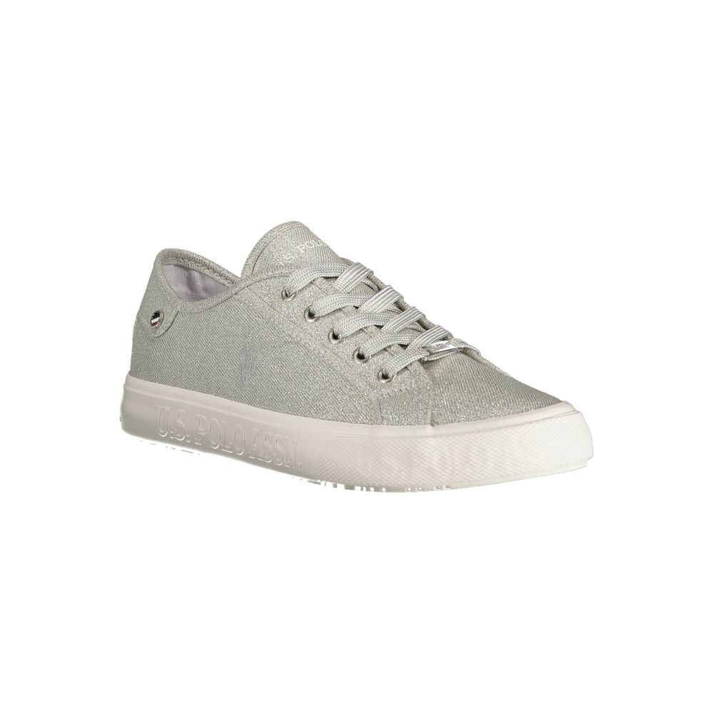 Silber Polyester Damen-Sneaker