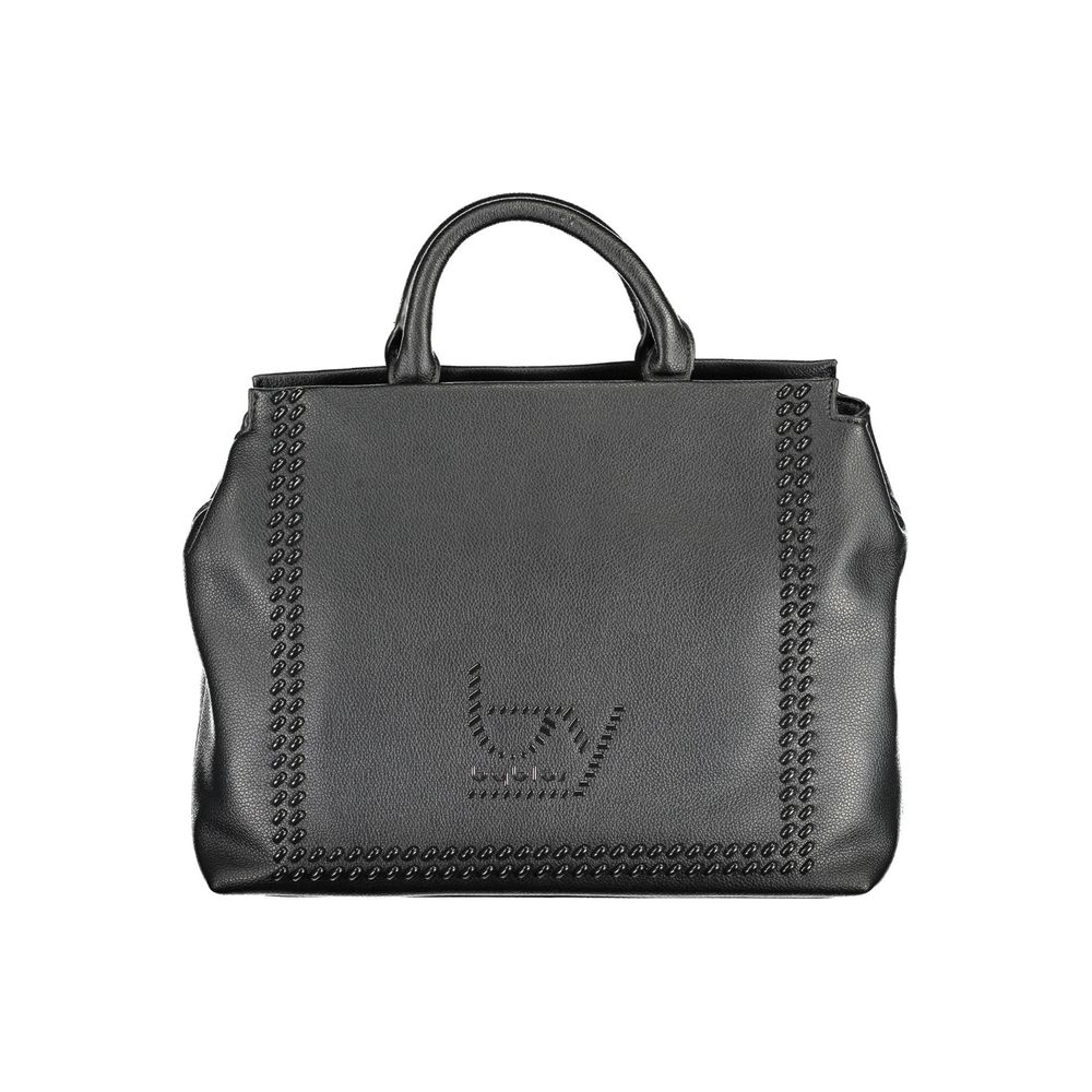 Borsa a mano da donna in poliuretano nero