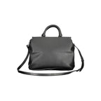 Borsa a mano da donna in poliuretano nero