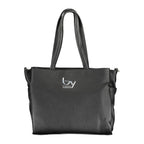 Black Polyurethane Women's Handbag