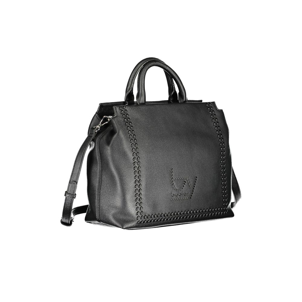 Borsa a mano da donna in poliuretano nero