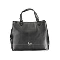 Schwarze Polyurethan Damenhandtasche