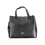 Schwarze Polyurethan Damenhandtasche