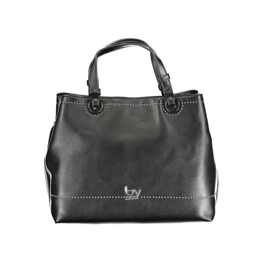 Schwarze Polyurethan Damenhandtasche
